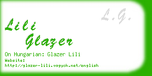 lili glazer business card